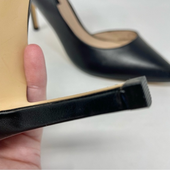 Town Shoes d'Orsay Black Leather Stiletto Heels Size 39 - Picture 11 of 14